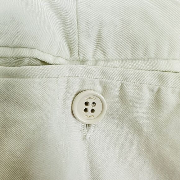 Gucci High Rise Belted Wide Leg Trousers Pants Waist 31 Off white - Picture 15 of 16